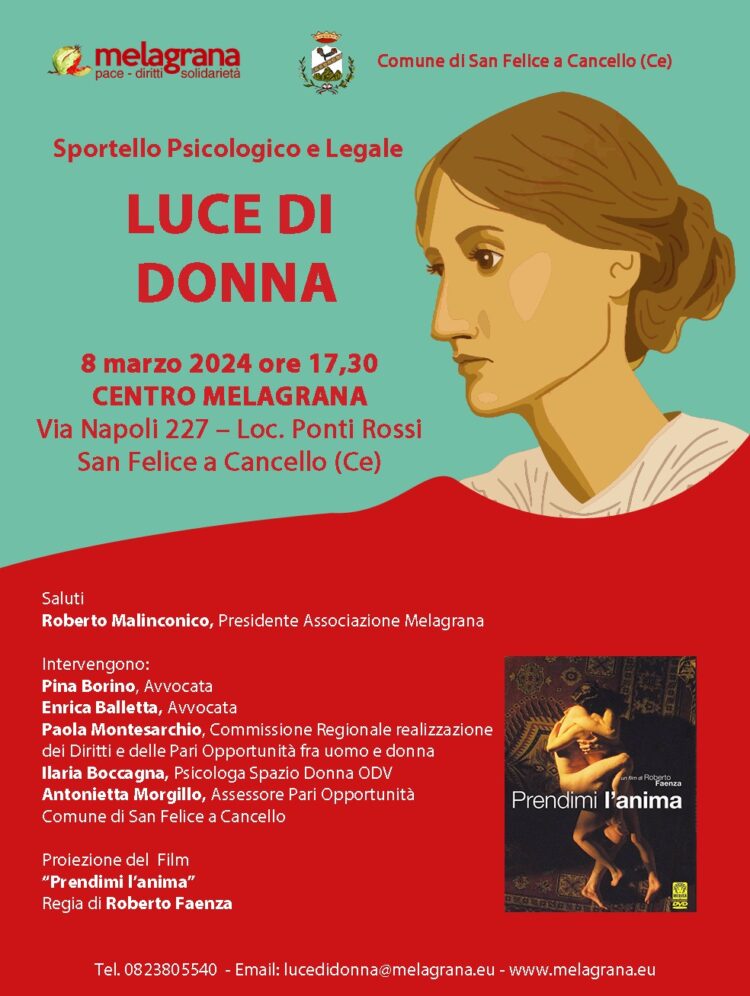 8 Marzo con Melagrana e lo sportello Luce di Donna