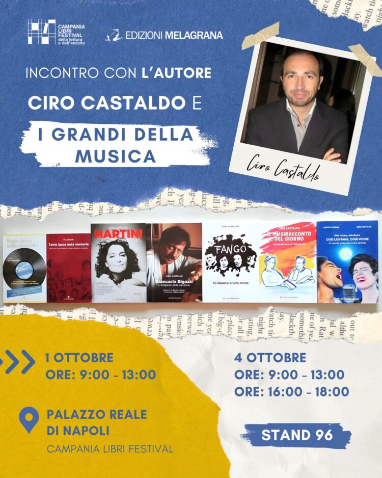 Ciro Castaldo al “Campania Libri Festival” con i “Grandi della musica”